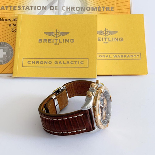 Breitling Chronomat Cockpit Ouro Rosé & Aço 39mm Completo