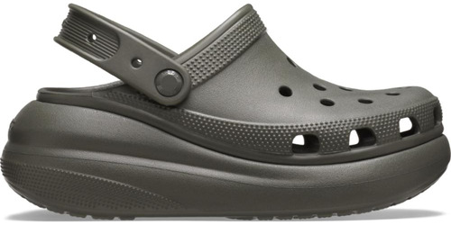 Sandália Crocs Classic Crush Platform Clog Dusty Olive