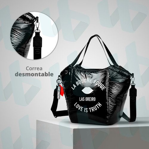 Cartera Las Oreiro Original Mujer Dama Tendencia Juvenil Tela Puffer Acolchada Liviana Con Correa