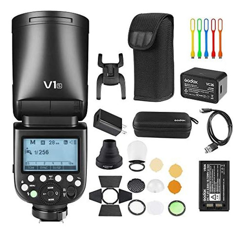 Godox V1-s Ttl Flash Speedlite, 76ws 2.4g Sync 2600mah Bater