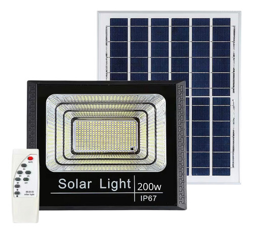 Foco Reflector Solar De Exterior200w + Control Remoto