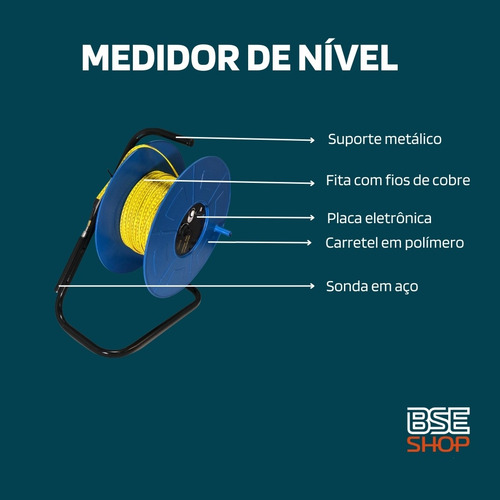 Medidor De Nível Água Poço Artesiano Pmd 400 M Com Bolsa