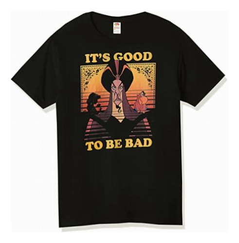 Disney Aladdin Jafar It's Good To Be Bad Graphic Playera Color Negro