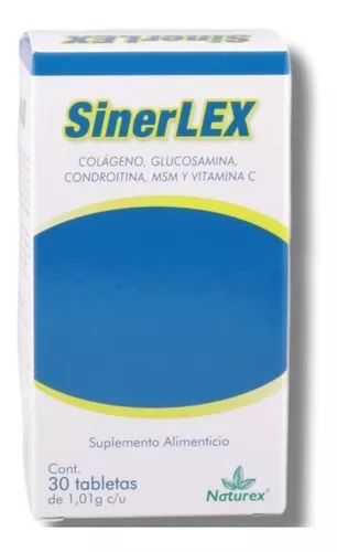 Sinerlex , Colageno, Glucosamina, Condroitina, MSM, Vitamina C, 30  Tabletas, 1.01 g c/u, Prevencion de Osteoartritis por sólo $89 - LolaPay