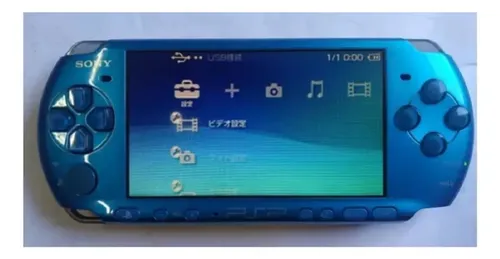 PSP3000 本体 Console Sony Psp 3000 Azul Original Japonês + Bateria Nova