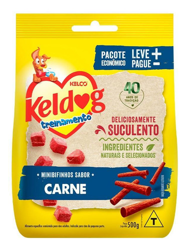 Bifinho Keldog Cães Mini Carne 500g