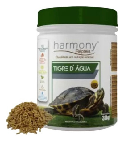 Ração Harmony Répteis Tigre D'água 30 G - Minas Nutri