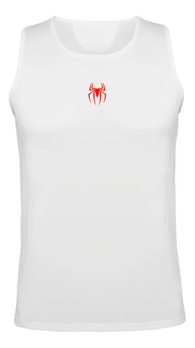 Polera Spiderman Superheroe Dryfit Sin Mangas Hombre 