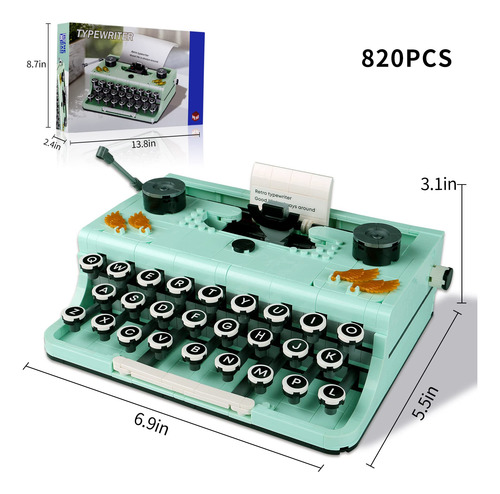 820 Piezas De Ideas Retro Para Máquina De Escribir Bloque