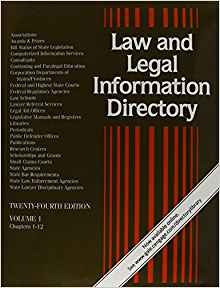 Law And Legal Information Directory A Guide To More Than 21,