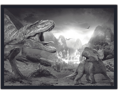 Quadro Decorativo Dinossauro Salas Quartos Com Moldura G05