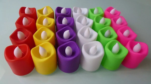 Velas De Colores Caja X 24 Und Eventos Bodas