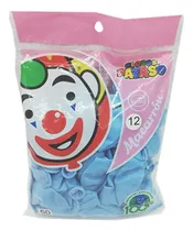 Comprar Globo Latex Payaso Redondo No. 12 Pastel Macarron 50 Piezas Color Mora Azul