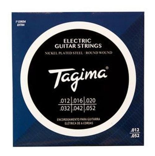 Cordas Aço T. Extra Pesada P/guitarra 0.012 Tagima Tgt-012
