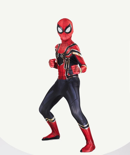 Disfraz Hombre Araña Spiderman Para Niño Niña Ajustable