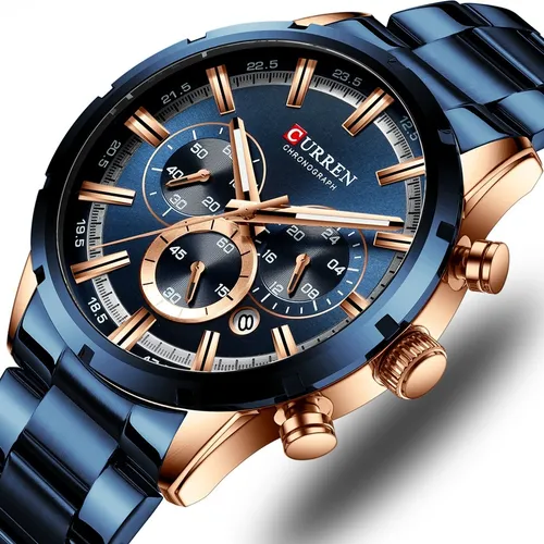 Reloj Hombre Steel Luxury Calendar Chronograph