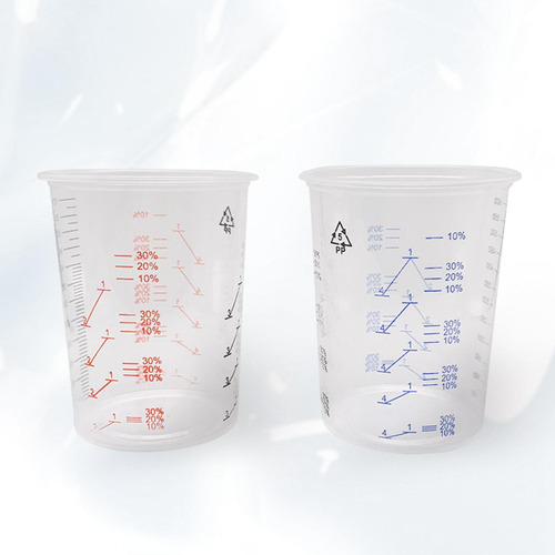 * 50 Vasos De Mezcla De Pintura De Polipropileno Az.