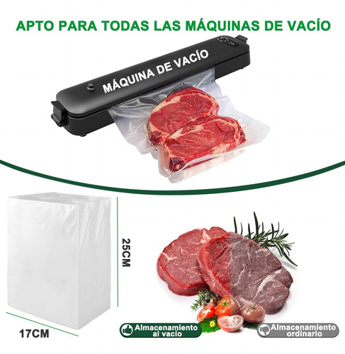 200 Piezas Bolsas Para Sellar Al Vacío 25 X 17cm,bolsas