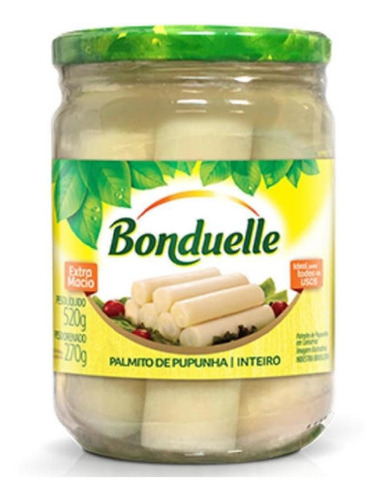 Kit 3x Palmito De Pupunha Bonduelle 520g