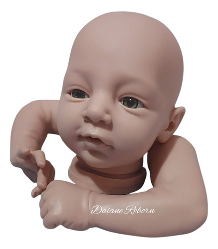 Kit Molde Bebê Reborn Till C/ Corpinho Tecido E Olhos