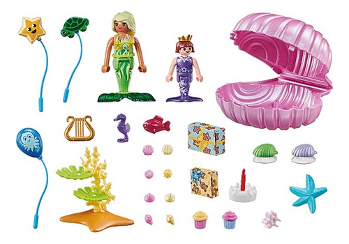 Juego Playmobil Princess Magic Cumpleaños De Sirenas 43 Piez 43 Sirenas Animales Del Mar
