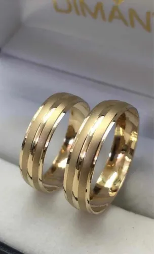 Anillos De Boda Oro 10k Par 5mm Ancho Confort Ligth Env o