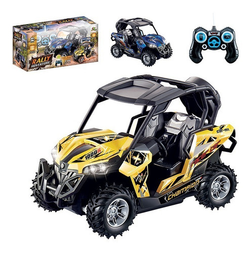 Carrinho Controle Remoto Buggy Rally Discovery Luz Off/road Cor Laranja