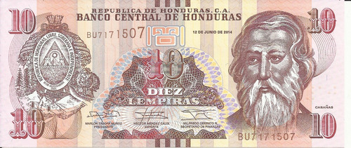 Honduras 10 Lempiras 2014 