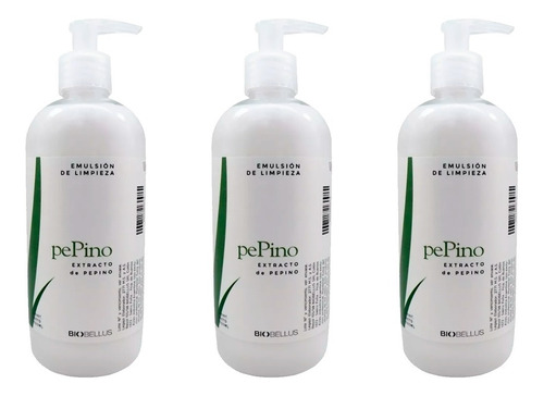 3 Emulsion De Limpieza Extracto De Pepino - Biobellus 500ml