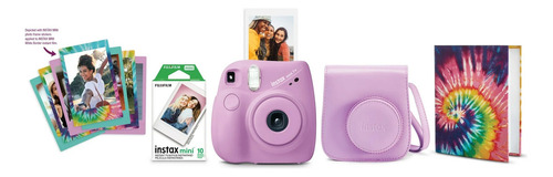 Cámara instantánea Fujifilm Instax Mini 7+ 10 films + funda + mini álbum lavanda