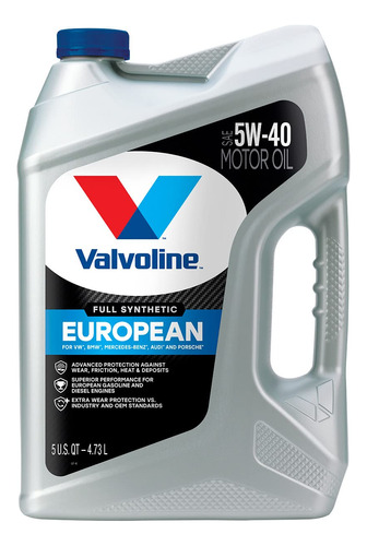 Valvoline European Vehículo Full Sintético Sae 5w-40 Aceite