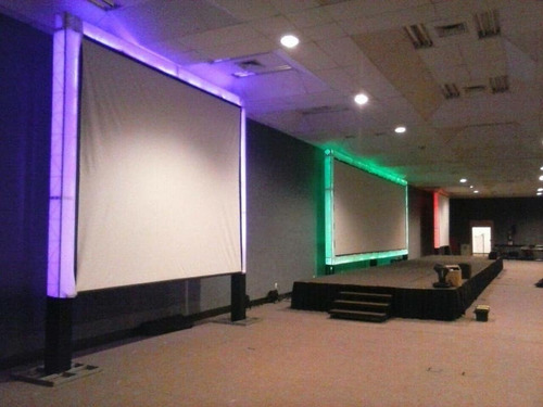 4m Tecido Poli Mapping Corta Luz Tela Projetor Personalizada