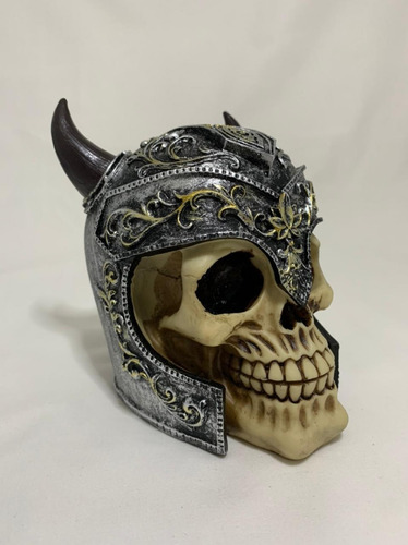 Cabeça Caveira Crânio Resina Soldado Romano Viking