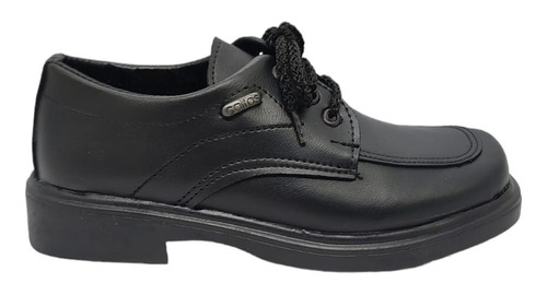 Zapato Escolar Bautismo Vestir Acordonado Color Negro A.612