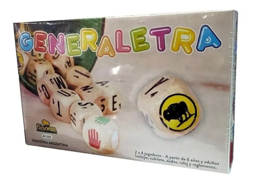 Generaletra Juego De Mesa Tipo Rapigrama Palabras Bisonte