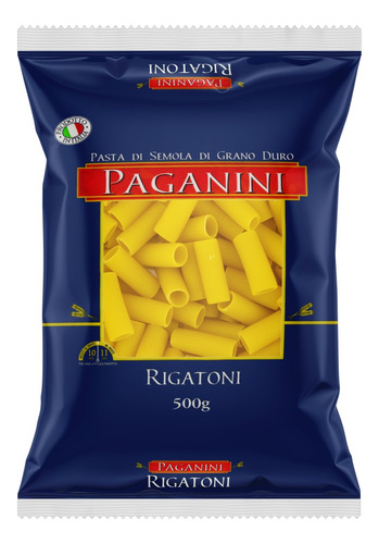 Macarrão de Sêmola Grano Duro Rigatoni Paganini Pacote 500g