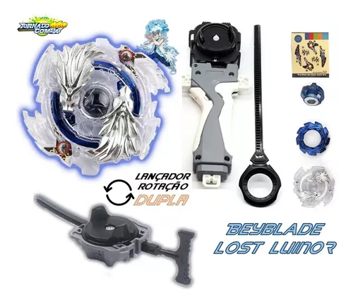 Beyblade Lançador Corda com Rotação Dupla BLACK em Promoção na