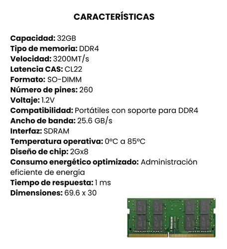 Memoria Ram Kingston 32gb 3200mt/s Ddr4