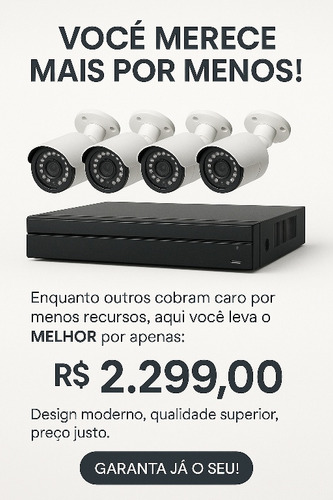 Kit 4 Câmeras Instaladas