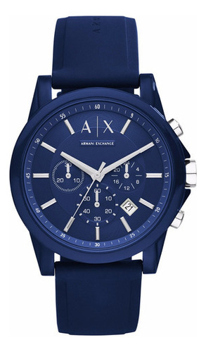 Reloj Armani Exchange Ax1327 Silicona Azul Active De Hombre