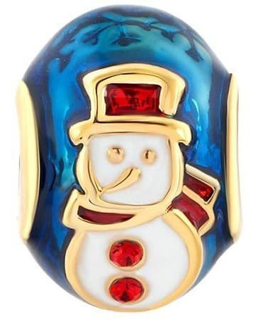 Imagen 2 de 2 de Shinyjewelry Feliz Navidad Mueco De Nieve Cuentas Baadas En