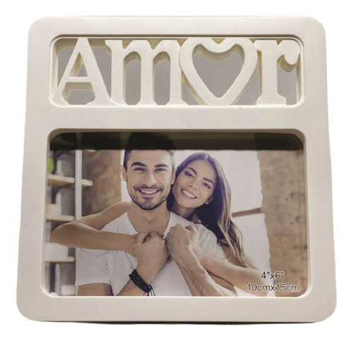 Porta Retrato Branco Modelo Amor Foto 10x15cm -10 Unidades