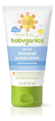 Babyganics Mineral Sunscreen Lotion, Spf 50, 2 Fl Oz