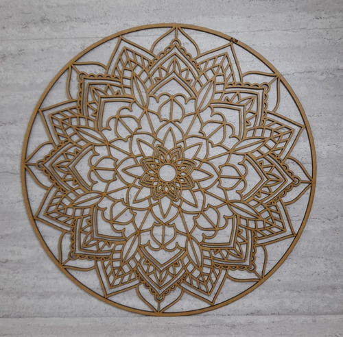 Mandala A10 En Mdf 3 Mm, 25 Cm Diametro 