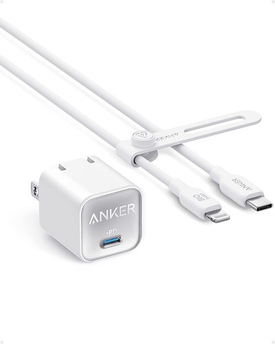 Cargador De Pared Usb C Anker 30w Anker 511 Con Cable iPhone