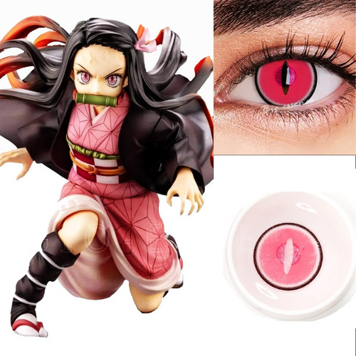 Lentes De Contacto Nezuko Cosplay Pupilentes
