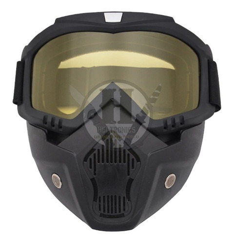 Mascara Antiparras Ambar Proteccion Moto Airsoft Casco Duro