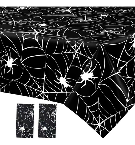 2 Pack 2023 New Halloween Spiderweb Tablecloth, Large Size 5