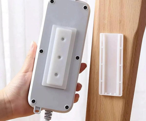 Suporte Fixador Adesivo Encaixe Tomada Modem Parede Multiuso