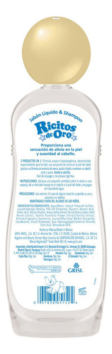 Jabón Líquido Avena Y Vainilla Botella de 400ml Ricitos De Oro